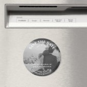 シンプルエレガント写真結婚の黒モダン磁石 マグネット (インサイチュ (食洗機))