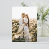 シンプルエレガント写真結婚サンキューカード サンキューカード (スタンド正面)