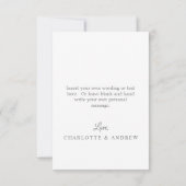 シンプルエレガント写真結婚サンキューカード サンキューカード (裏面)