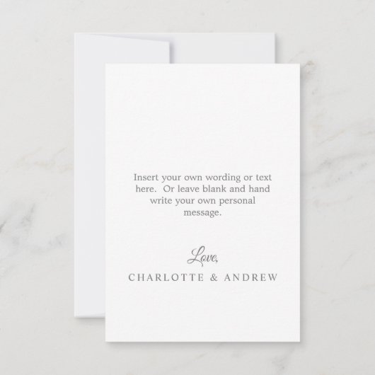 シンプルエレガント写真結婚サンキューカード サンキューカード (裏面)