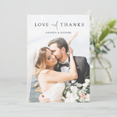 シンプルエレガント写真結婚サンキューカード サンキューカード (スタンド正面)