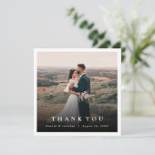 シンプルエレガント写真結婚サンキューカード サンキューカード (スタンド正面)