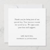 シンプルエレガント写真結婚サンキューカード サンキューカード (裏面)