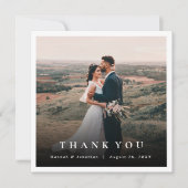 シンプルエレガント写真結婚サンキューカード サンキューカード (正面)
