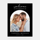 シンプルエレガント写真結婚歓迎 アクリルサイン (正面)