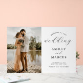 シンプルエレガント写真結婚歓迎 アクリルサイン (ウェディング)