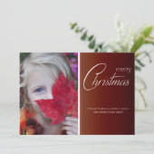 シンプルエレガント写真編集可能ホリデー シーズンカード (スタンド正面)