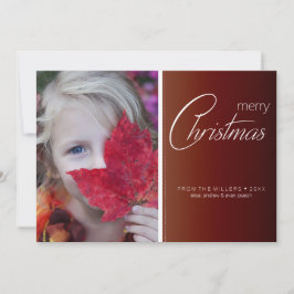 シンプルエレガント写真編集可能ホリデー シーズンカード