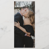 シンプルエレガント写真黒結婚の メニュー (裏面)