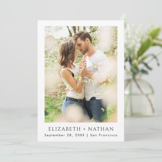 シンプルエレガント写真 | ウェディング セーブザデート (スタンド正面)