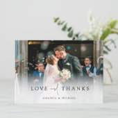 シンプルエレガント写結婚真 サンキューカード (スタンド正面)