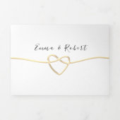 シンプルエレガント写結婚真 三つ折り招待状 (カバー)