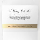 シンプルエレガント写結婚真 三つ折り招待状 (内部最初)