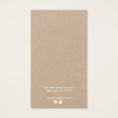 シンプルエレガント分岐クラフトイヤリング表示カード (裏面)