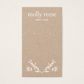 シンプルエレガント分岐クラフトイヤリング表示カード (正面)