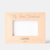 シンプルエレガント初めてのクリスマス レーザー彫刻フレーム (正面)