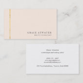 シンプルエレガント化粧品、スパ、金ゴールドおよびライトピンク 名刺 (正面/裏面)