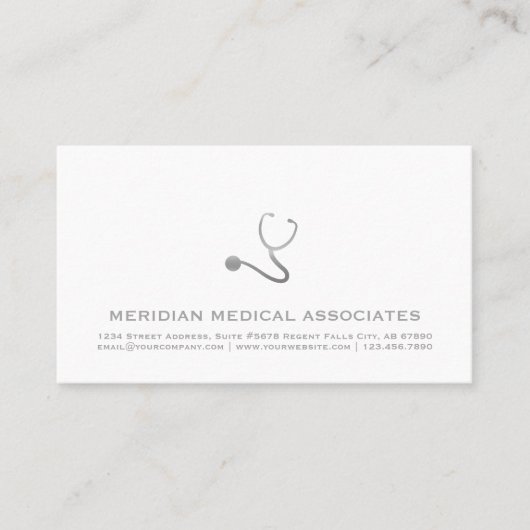 シンプルエレガント医療名刺 名刺 (正面)