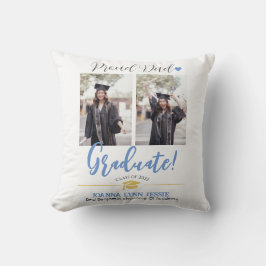 シンプルエレガント卒業式金ゴールドのCAP感謝していスクリプト クッション