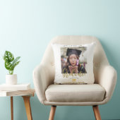 シンプルエレガント卒業式金ゴールドのCAP感謝していスクリプト クッション (椅子)