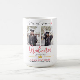 シンプルエレガント卒業式金ゴールドのCAP感謝していスクリプト コーヒーマグカップ