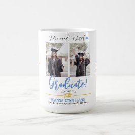 シンプルエレガント卒業式金ゴールドのCAP感謝していスクリプト コーヒーマグカップ