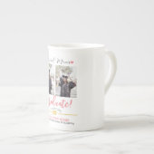 シンプルエレガント卒業式金ゴールドのCAP感謝していスクリプト ボーンチャイナマグカップ (正面右)