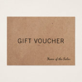 シンプルエレガント印刷クラフトバラ美しいギフトカード (正面)