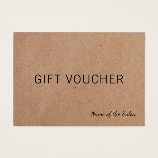 シンプルエレガント印刷クラフトバラ美しいギフトカード (正面)