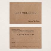 シンプルエレガント印刷クラフト美しいギフトカード (正面&裏面)
