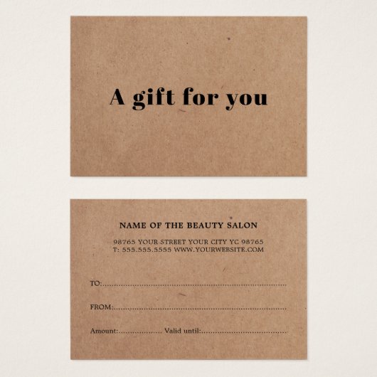 シンプルエレガント印刷クラフト美しい (正面&裏面)