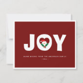 シンプルエレガント可愛いサンタクリスマスジョイ シーズンカード (正面)