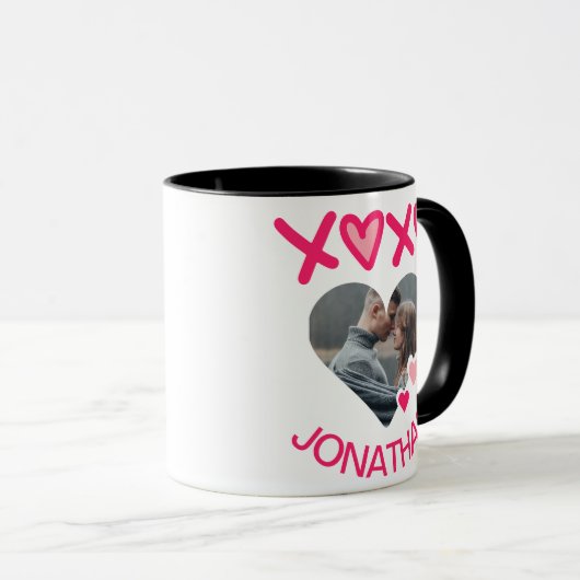 シンプルエレガント可愛いラブヴァレンティススイートカップル マグカップ (正面右)