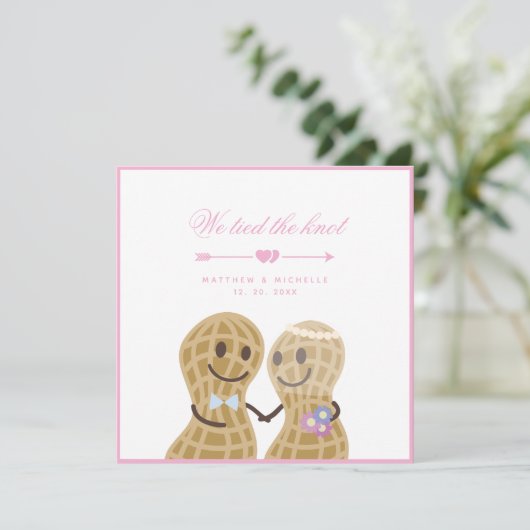 シンプルエレガント可愛い結び目を結結婚んだ 案内状 (スタンド正面)