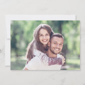 シンプルエレガント台詞の愛は患者の延期である 招待状 (裏面)