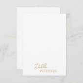 シンプルエレガント名モダン ノートカード (正面/裏面)