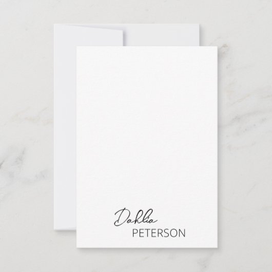 シンプルエレガント名モダン ノートカード (正面)