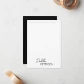 シンプルエレガント名モダン ノートカード (正面/裏面インサイチュ)