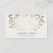 シンプルエレガント外科フェイク金ゴールド葉スパ 名刺 (正面)