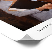 シンプルエレガント大学院写真と名前 ポスター (角)