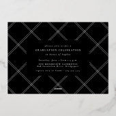 シンプルエレガント大学院写真卒業 箔招待状 (裏面)