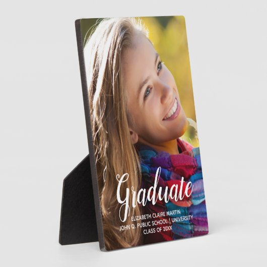 シンプルエレガント大学院写真学年 フォトプラーク (側面)