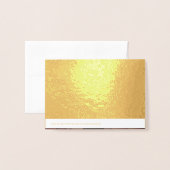 シンプルエレガント大学院金箔挨拶カード 箔カード (裏面封筒付き)