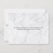 シンプルエレガント大理石スクリプト金ゴールドハート サンキューカード (裏面)