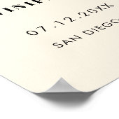 シンプルエレガント婚約パーティだ婚約した ポスター (角)