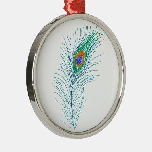 シンプルエレガント孔雀 メタルオーナメント (右)
