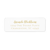 シンプルエレガント字金ゴールド繊細な書道ラ ラベル (正面)