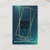 シンプルエレガント実在モダングリーンゴールデンエステート 名刺 (裏面)