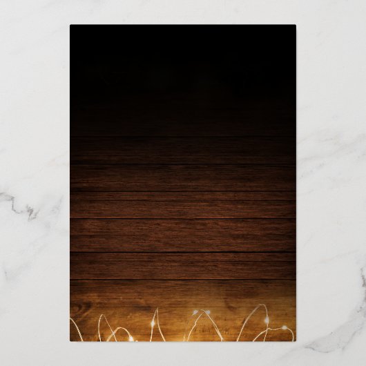 シンプルエレガント家族クリスマスホリデーパーティー 箔招待状 (裏面)