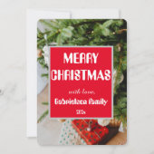 シンプルエレガント家族パーソナライズされた シーズンカード (正面)